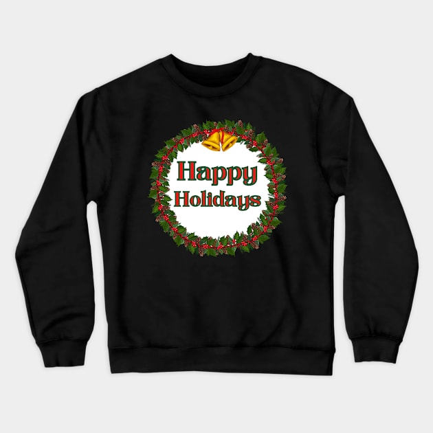 Happy Holidays Reef Crewneck Sweatshirt by Claudia Williams Apparel